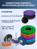 Коралловый диск 125, 5шт, круг зачистной для УШМ, синий диск для болгарки 125 мм.