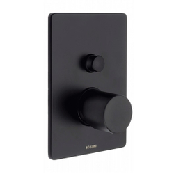 Bossini смеситель для душа с переключателем на 2 выхода, встраиваемый, внешняя часть, цвет nero opaco