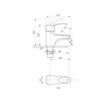Смеситель для раковины 40к ПРОФСАН ПСМ-740-023 "ПЛЮС" литой, п/гайку, без подводки, ХРОМ