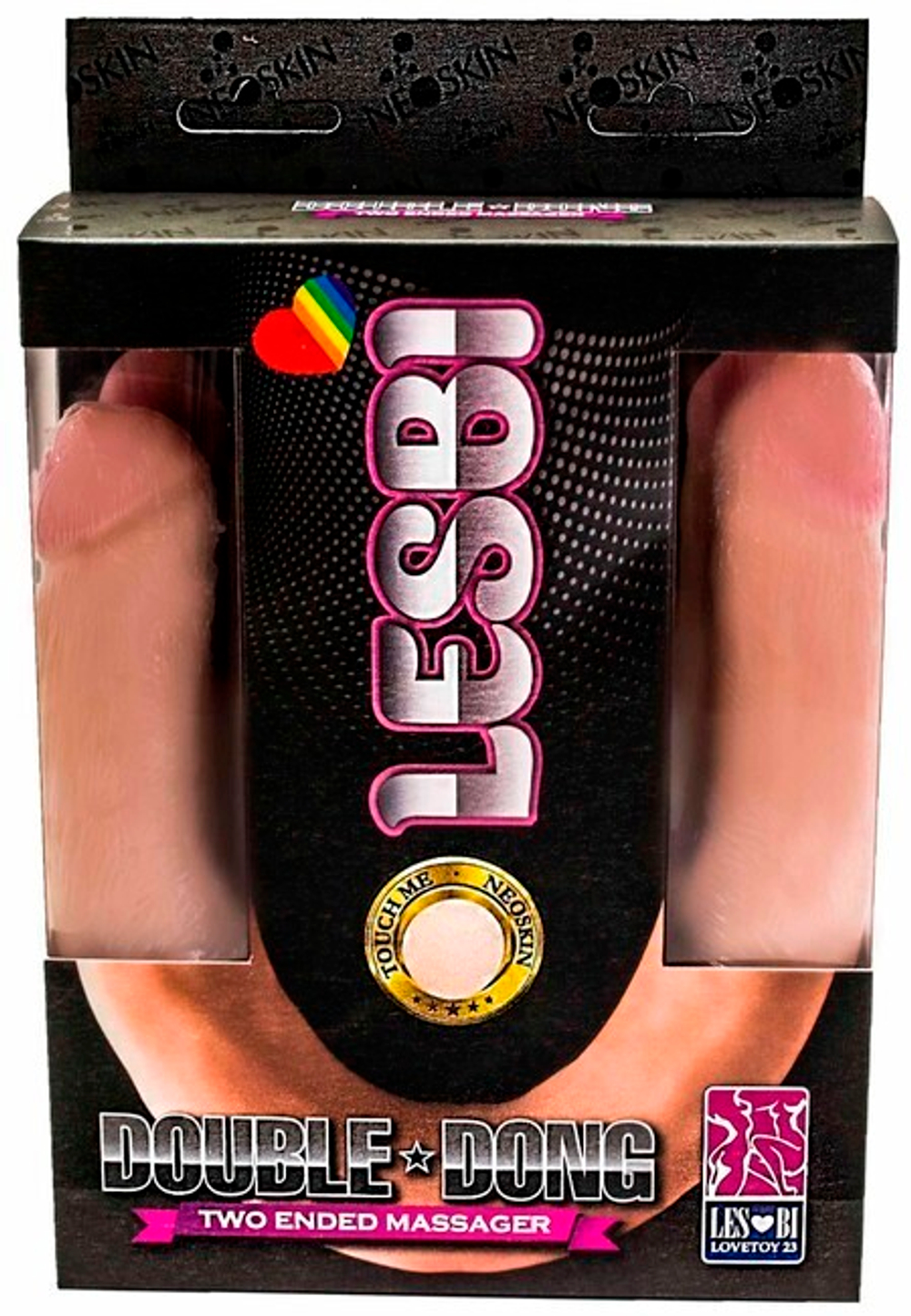 Сдвоенный реалистичный фаллоимитатор Double Dong (42 см) (Цвет: телесный)