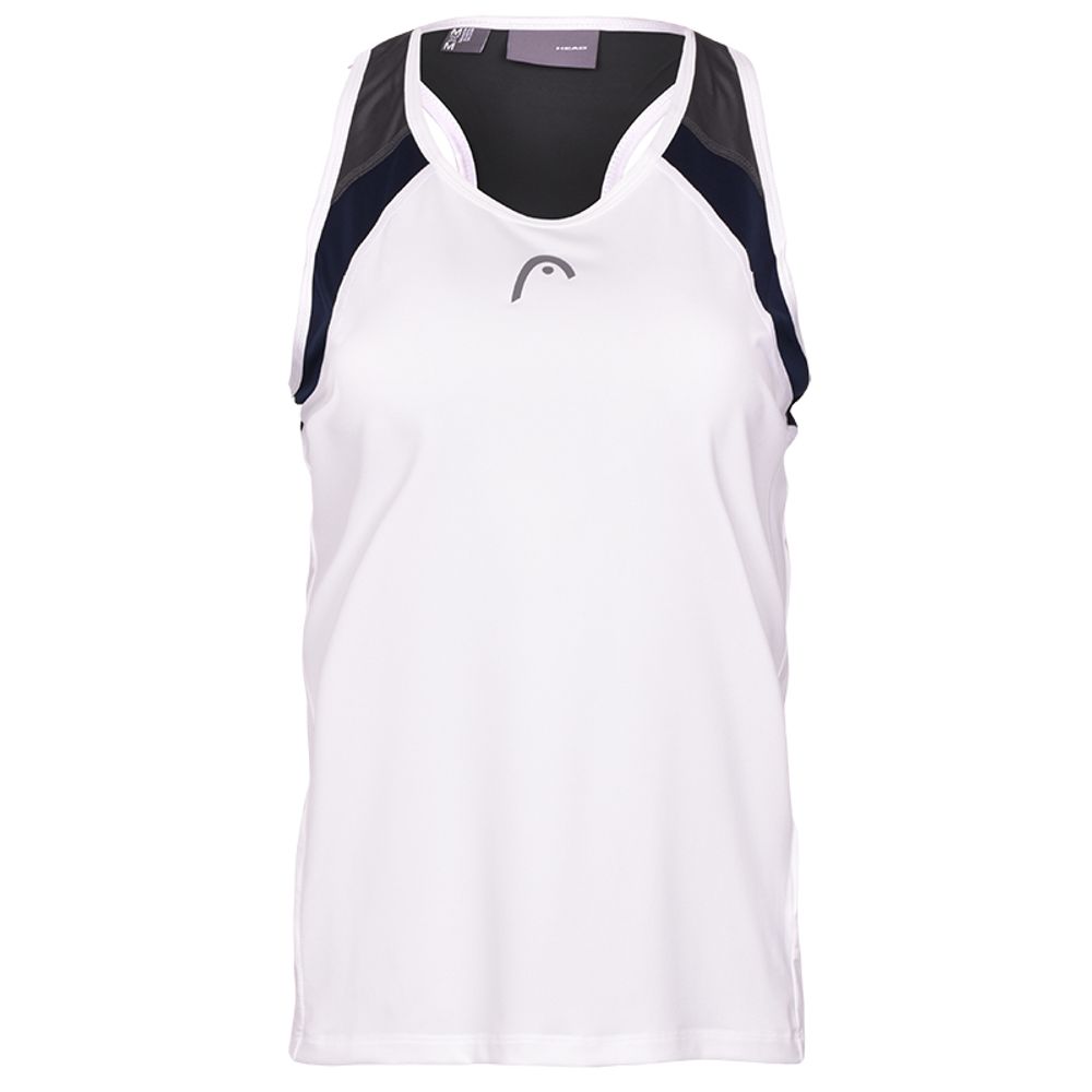 Футболка для девочки теннисная Head Club 22 Tank Top G - white/dark blue