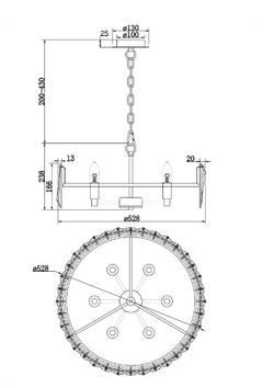 Люстра подвесная Maytoni Puntes MOD043PL-06CH