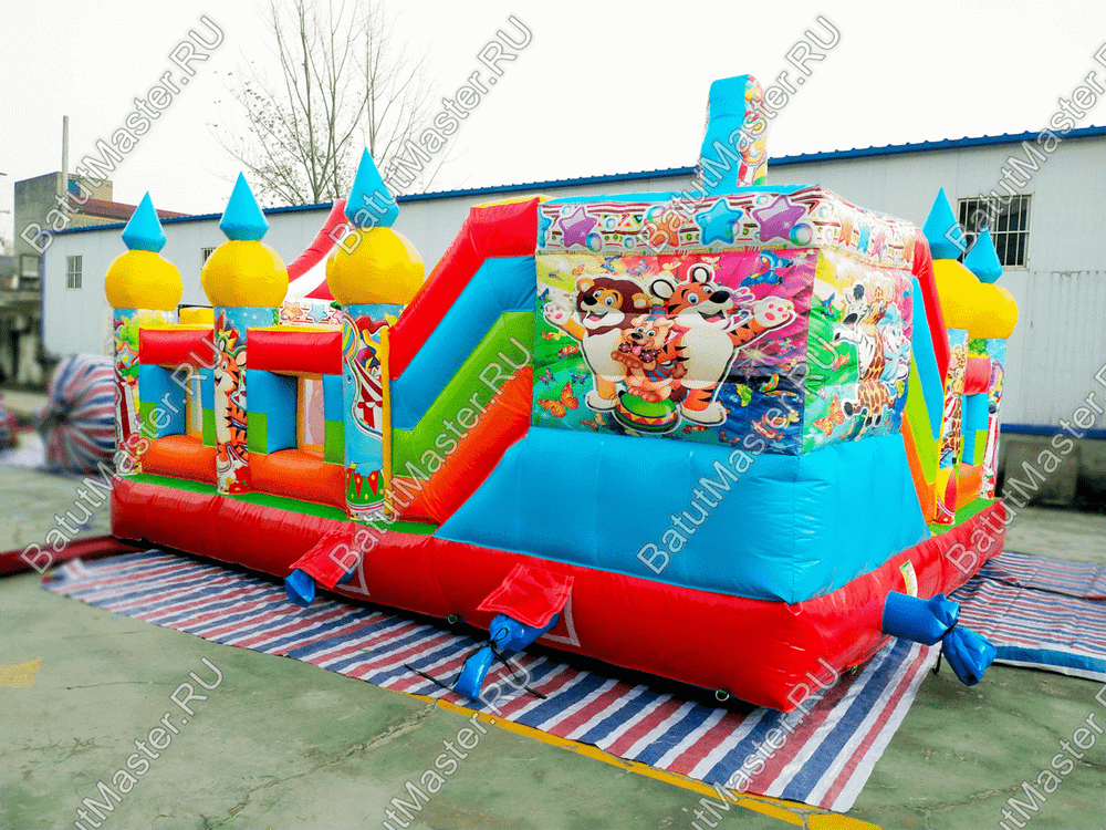 Коммерческий надувной батут "Цирковые приключения" 6*5*2.8 м