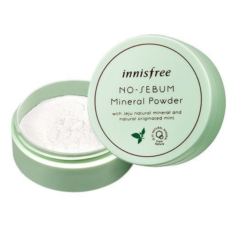 Innisfree No Sebum Mineral Powder минеральная матирующая пудра для жирной кожи