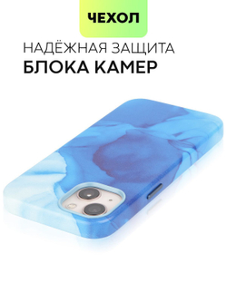 Чехол BROSCORP для Apple iPhone 13 (арт. IP13-AQUARELLE-BLUE)