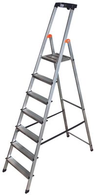 SAFETY Стремянка с большой полкой,7 ступеней,раб.высота 3.46м(128973)