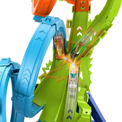 Hot Wheels - Quadruple Loop Set с зоной аварии + машинка HXR70 / артикул   HXR70  / GTIN 194735237166
