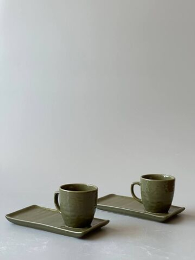 Кофейный набор "Эсфирь" на 2 персоны/ACAR. Турция (зеленый)