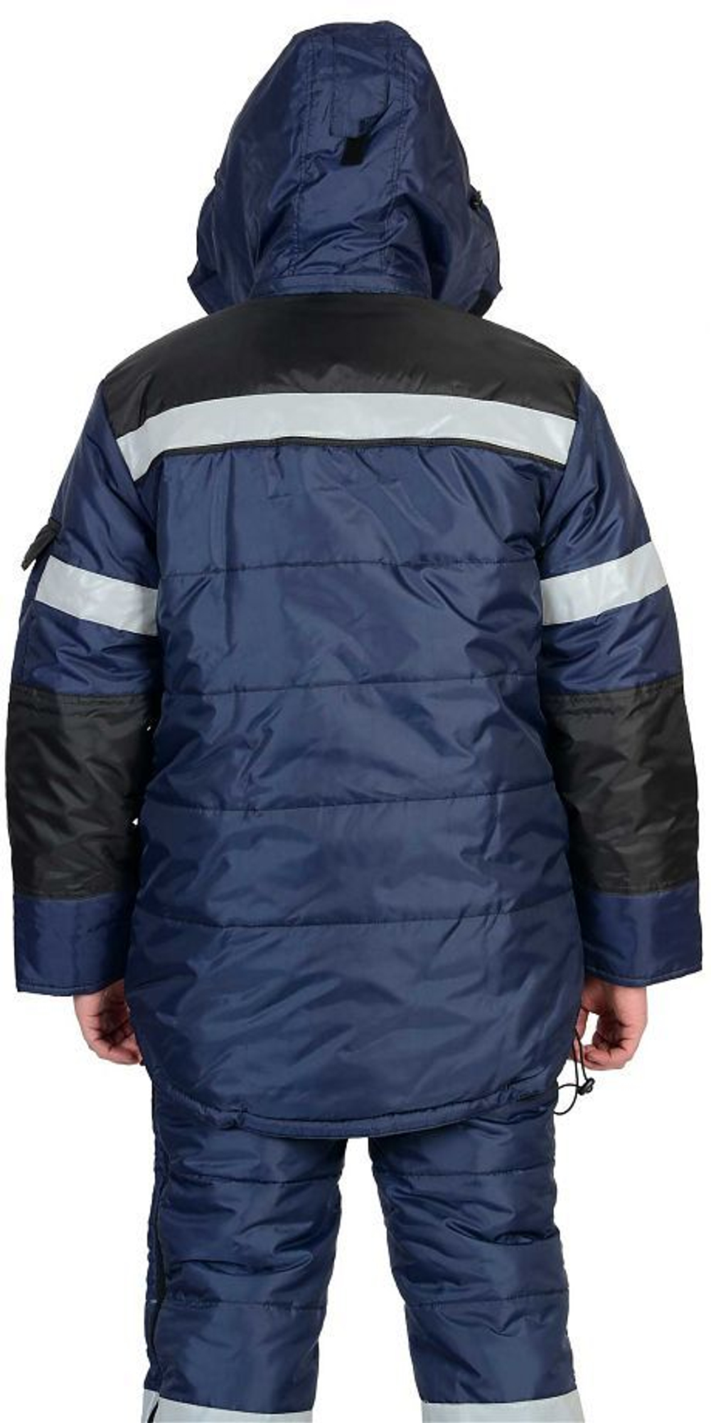 Костюм "ЛЮКС" Синий с черным куртка, полукомбинезон тк. Оксфорд