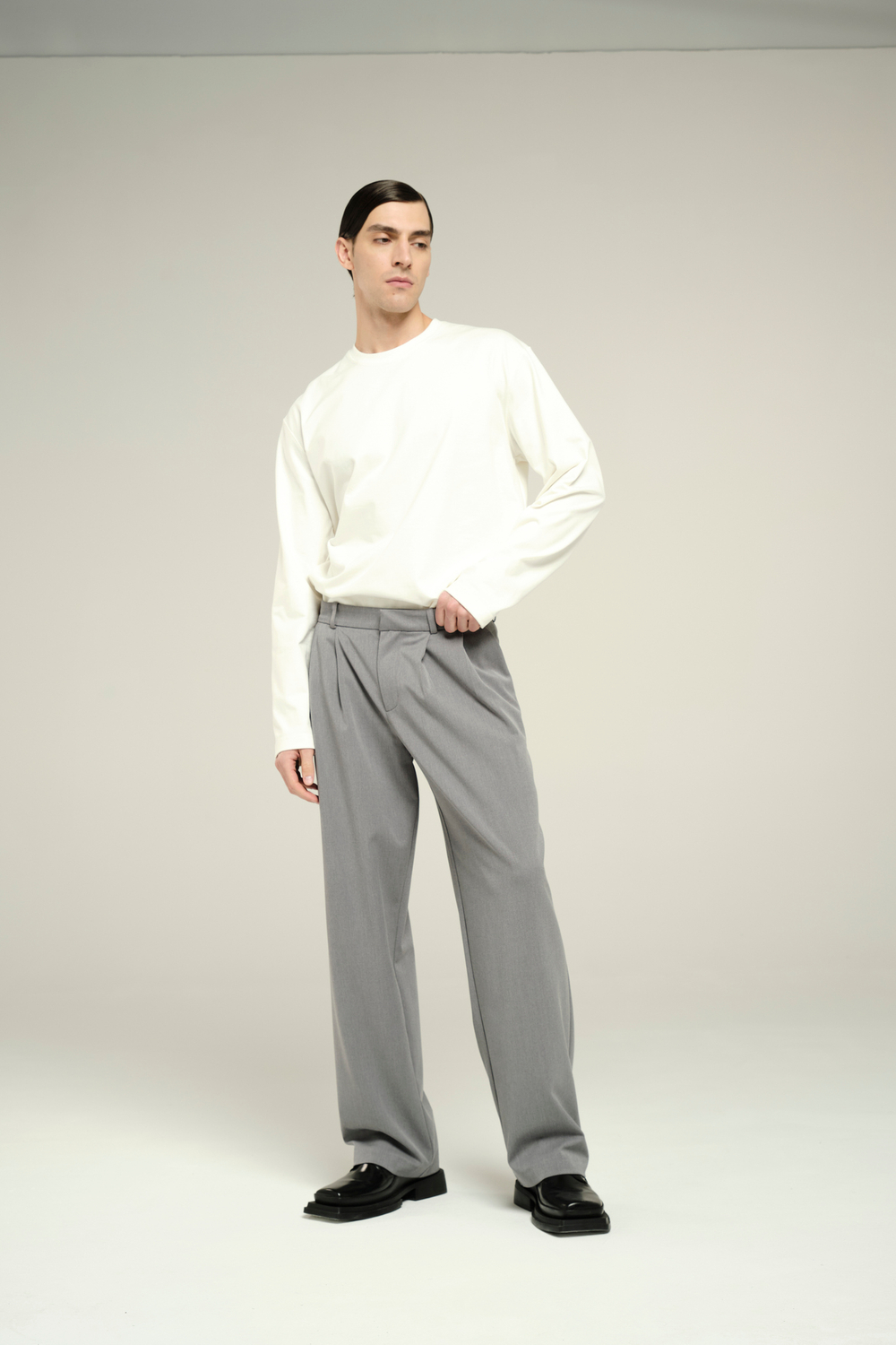 Брюки широкие | grey