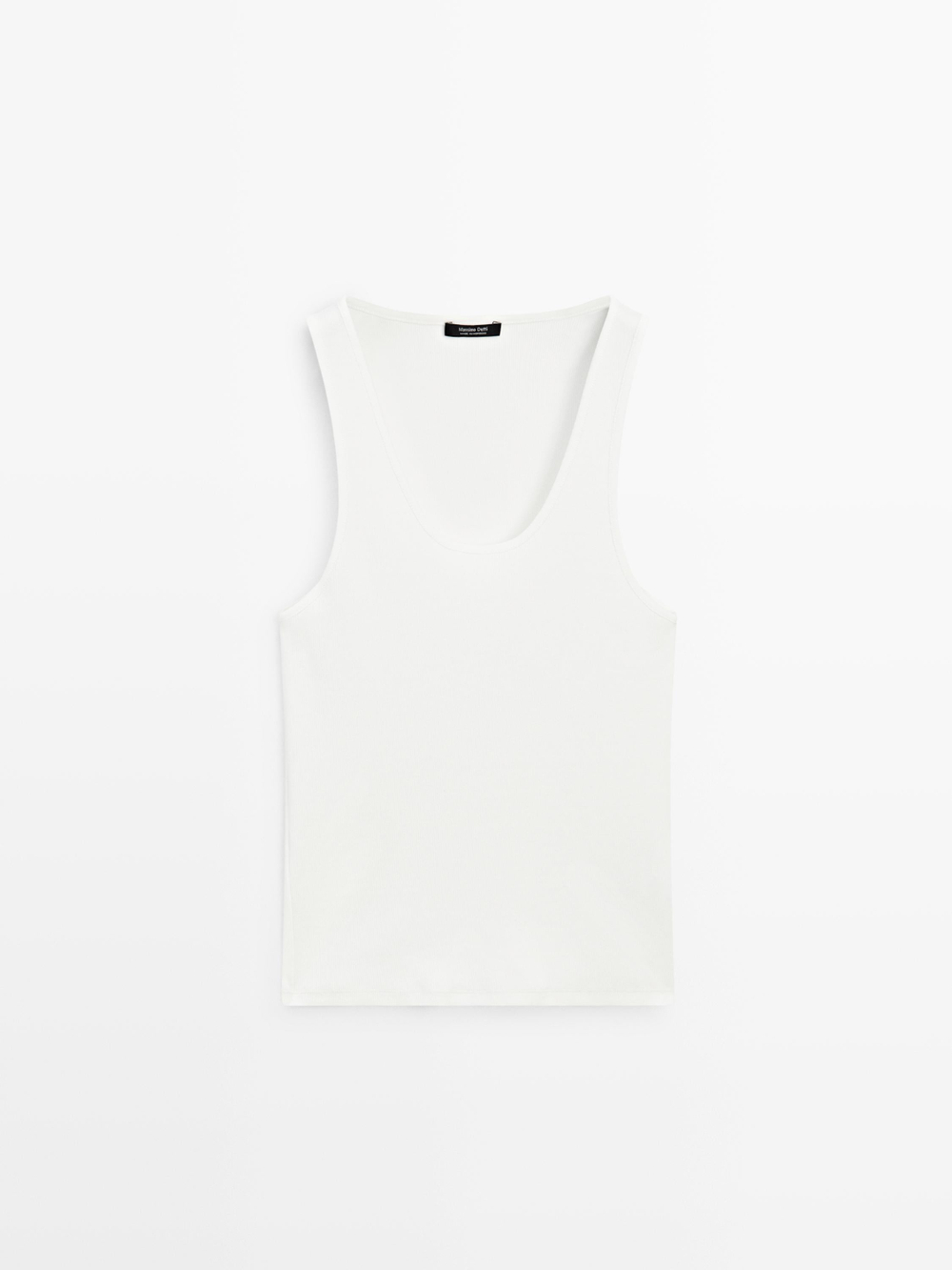 Massimo Dutti Топ на бретелях с вырезом, белый