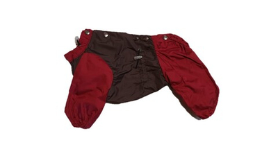 Комбинезон,  утепленный байкой 23 девочка (обхват груди 42 - 49) темно коричневый - фуксия