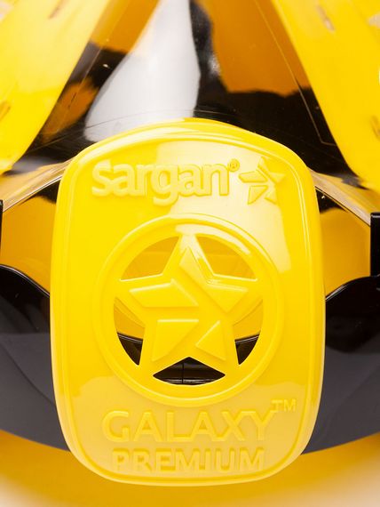 Маска полнолицевая Sargan Галактика премиум черная/желтая/желтая