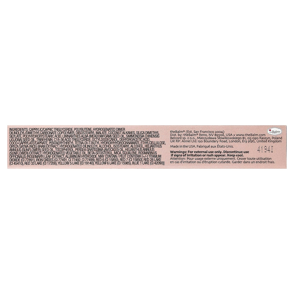 theBalm Cosmetics, масло для губ, Nude, Not Crude, 7 мл (0,23 жидк. унции)