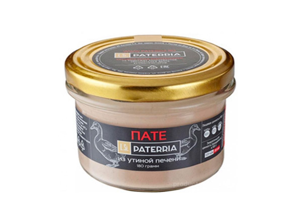Пате из утиной печени Paterria, 130г