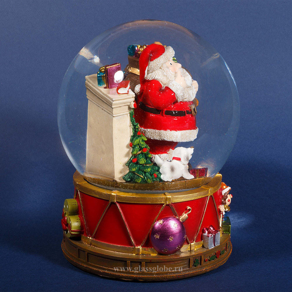 Шар со снегом внутри "Большой Санта"