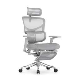 Кресло EXPERT PRO 2 RSA2M01-G(NEW) Подножк(подлок 6D(360), подголовн 4D,сетка бел./каркас сер.)