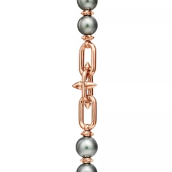 Браслет из розового золота 18k с жемчугом и бриллиантами, Tiffany 💠 Titan by Pharrell Williams