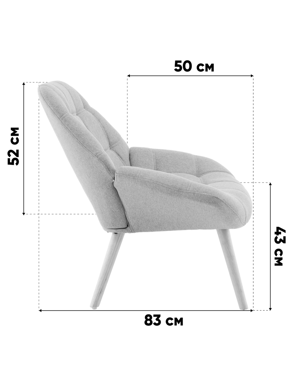 Кресло Олби Квадро бежевый