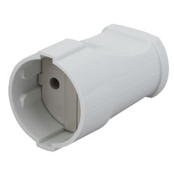 Розетка ЭРА Rx1-W кабельная без заземления прямая 10A белая | Штепсельные вилки и розетки