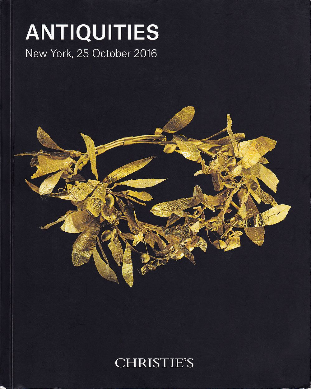 Каталог аукциона Christie's, Нью-Йорк, Древности от 25 октября 2016 года