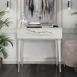 Консоль Арт Колор matte Стайл Сильвер Белый опал матовый