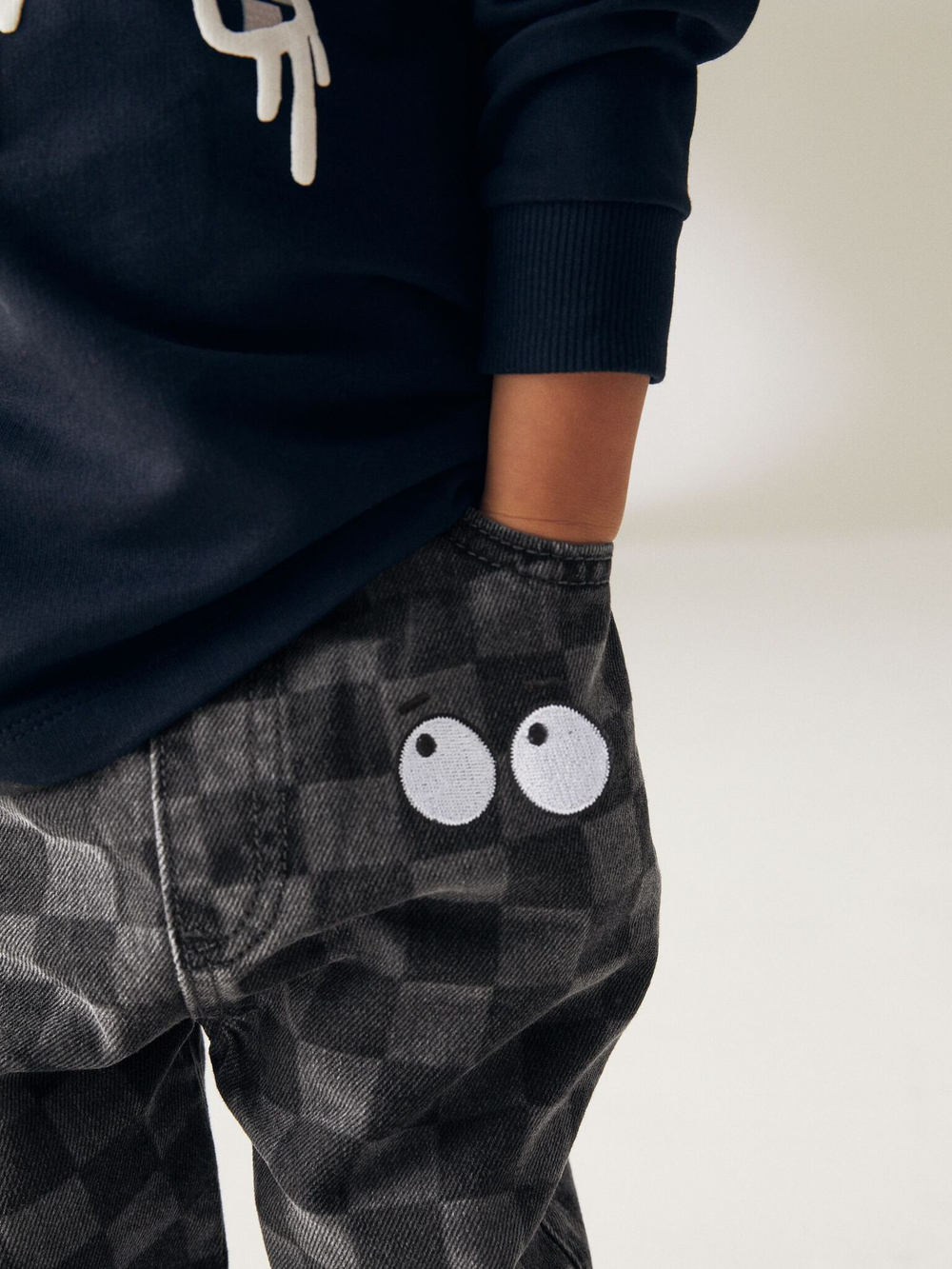 Джинсы для мальчика Next 207-288, Черный, Темно-серый