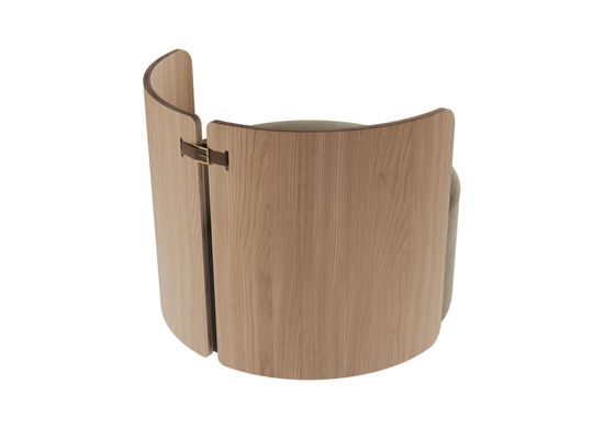 Кресло крутящееся Lagom 800 (серо-зеленый FiberGuard, натуральный дуб)