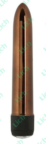 Бронзовый классический вибратор с кристаллом PRECIOUS GEMS