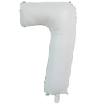 Фольгированные цифры в белом цвете 66 см / 102 см