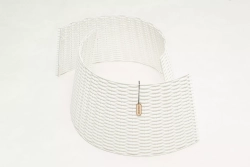 Корзина под елку Премиум Царская лоза 65*48*30 см., разборная, белый, ЕлкиТорг (65-220)