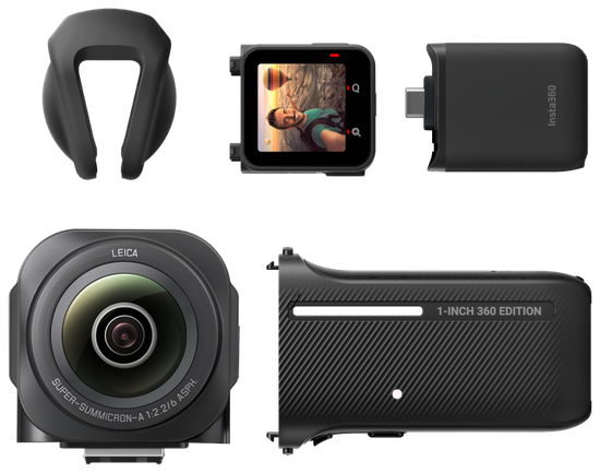 Экшн-камера Insta360 ONE RS 1-Inch 360, 6144x3072, 1350 мА·ч, черный