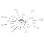 Потолочный светильник 16x3Вт G4,  металл/акрил, хром. К люстре подходят лампочки с цоколем G4 и максимальной мощностью 3Вт.Диаметр 10мм, высота до 65мм