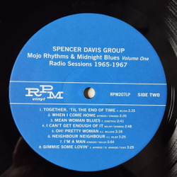Винтажная виниловая пластинка LP The Spencer Davis Group Mojo Rhythms and Midnight Blues Volume One: Radio Sessions 1965-1968 (EU 2002)
