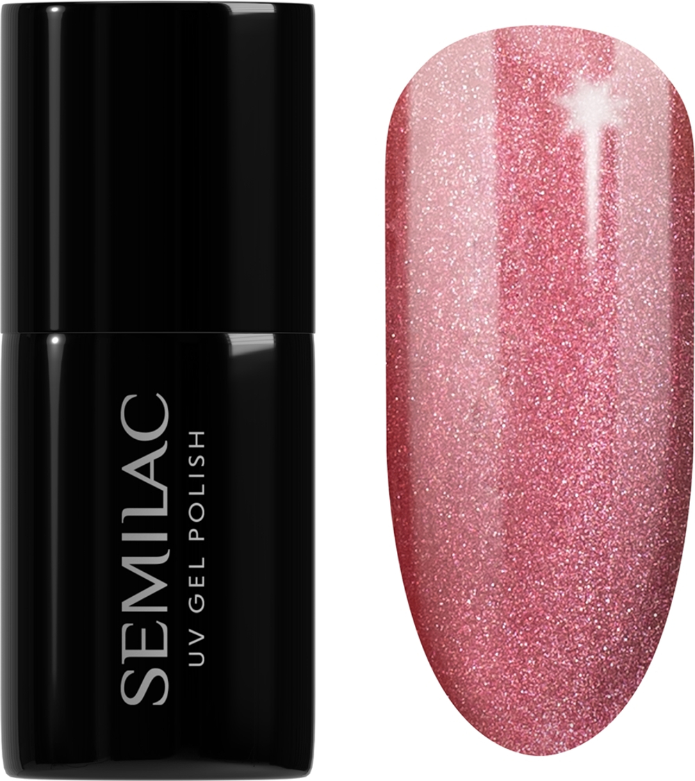 Semilac UV Hybrid Gloss GALA - Гибридный лак для ногтей с использованием УФ / СВ-лампы оттенок 662 Rosé Gloss, 7 ml