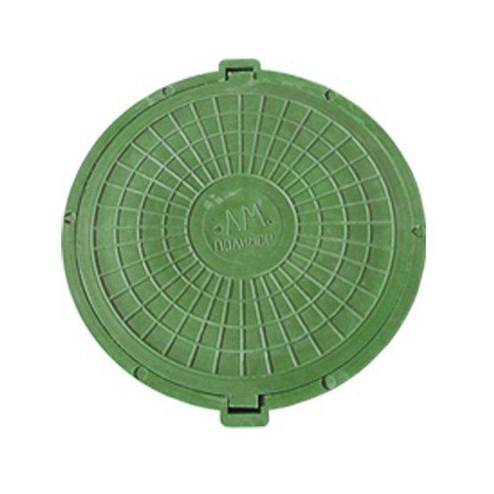 Люк полимерно-композитный ЛМ -60 круглый нагрузка 15кН зелёный