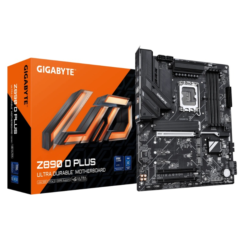 Материнская палата GIGABYTE Z890 D PLUS, LGA1851, Z890, DDR5, ATX