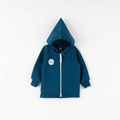 Warm hoodie 3-18 months - Petrol Blue