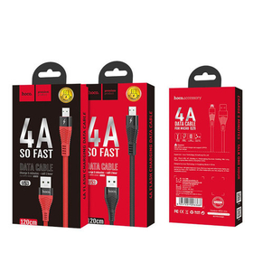 Кабель USB - MicroUSB Hoco U53 (4A) Черный