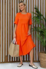 Платье Воздушный поцелуй (оранжевое) П13490-18М LT Collection