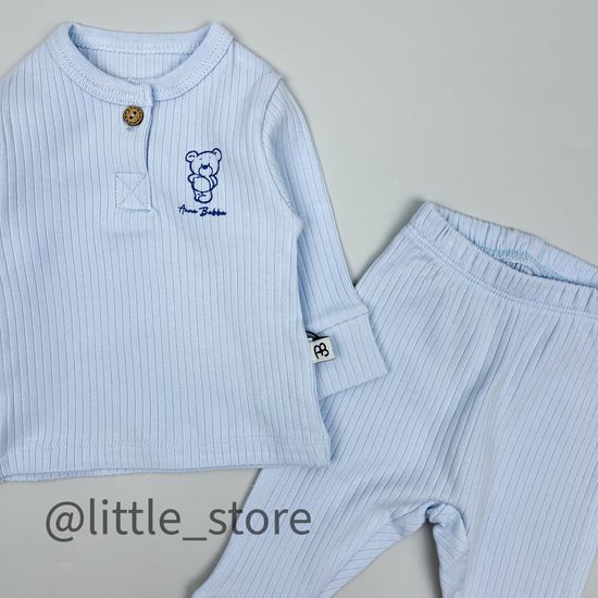 Комплект "Original" из фактурного хлопка, Нежно-голубой