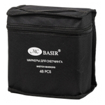 Маркер для скетчинга, двусторонние, Basir, четырёхгранные, 14 мм, спиртовые, 48 шт