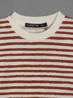 Летний костюм для девочки в полоску с велосипедками