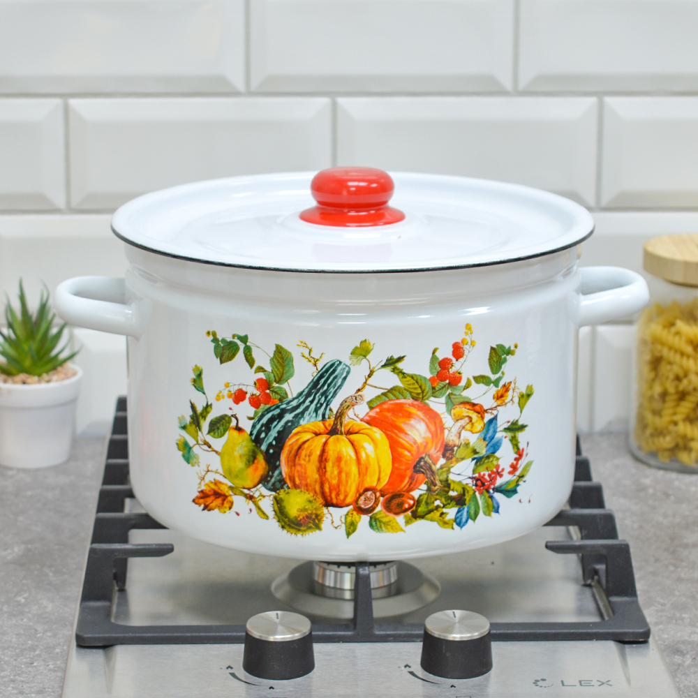 Кастрюля 7л "Осень" тм Appetite