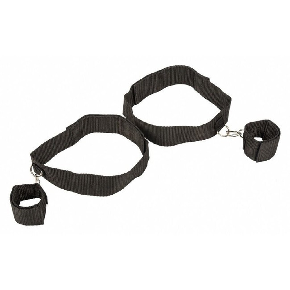 Фиксаторы для рук с креплением на бедрах Thigh and Wrist Cuffs (черный) (Цвет: черный с серебряным)