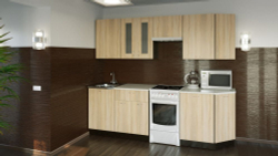 Кухонный гарнитур Симона лайт 1200 мм (Дуб сонома/Венге, Берилл бежевый)