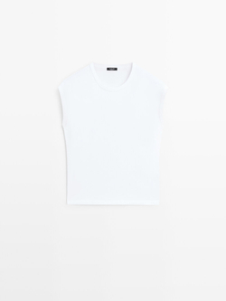 Massimo Dutti Футболка без рукавов, белый