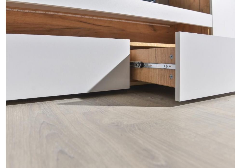 Гостиная Альба дуб золотой (craft) / белый премиум комплектация 1