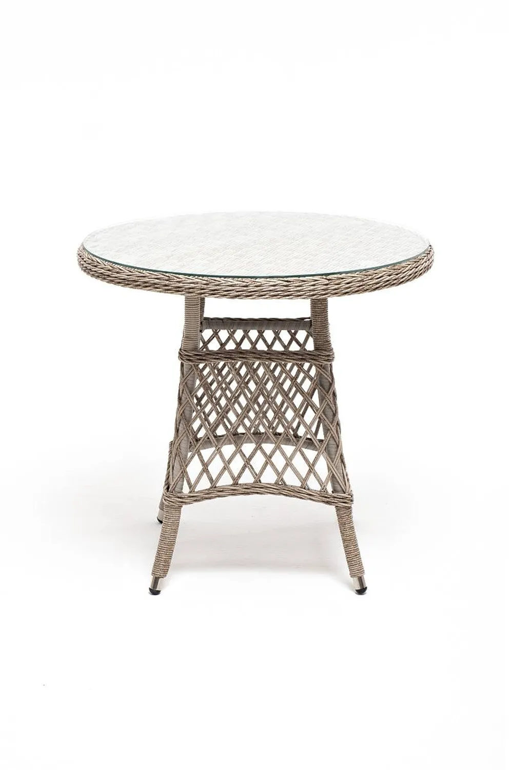 "Эспрессо-80 L" обеденная группа плетеная, цвет бежевый