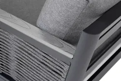 "Париж" модуль диванный левый, двухместный, цвет серый